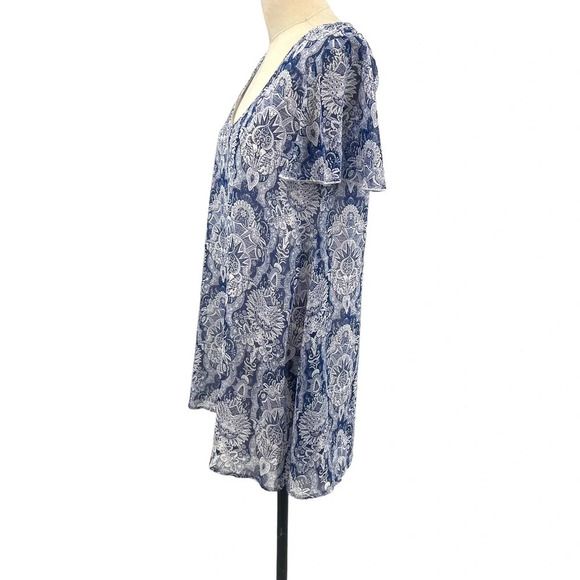 Show Me Your Mumu Kylie Babydoll Mini Dress‎ Teacup Blue White Size Small - Picture 6 of 10
